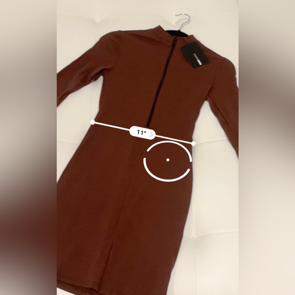 Brooklyn Snatched Mini Dress 🤎 Chestnut! 🤎 FASHION NOVA - Picture 10 of 16